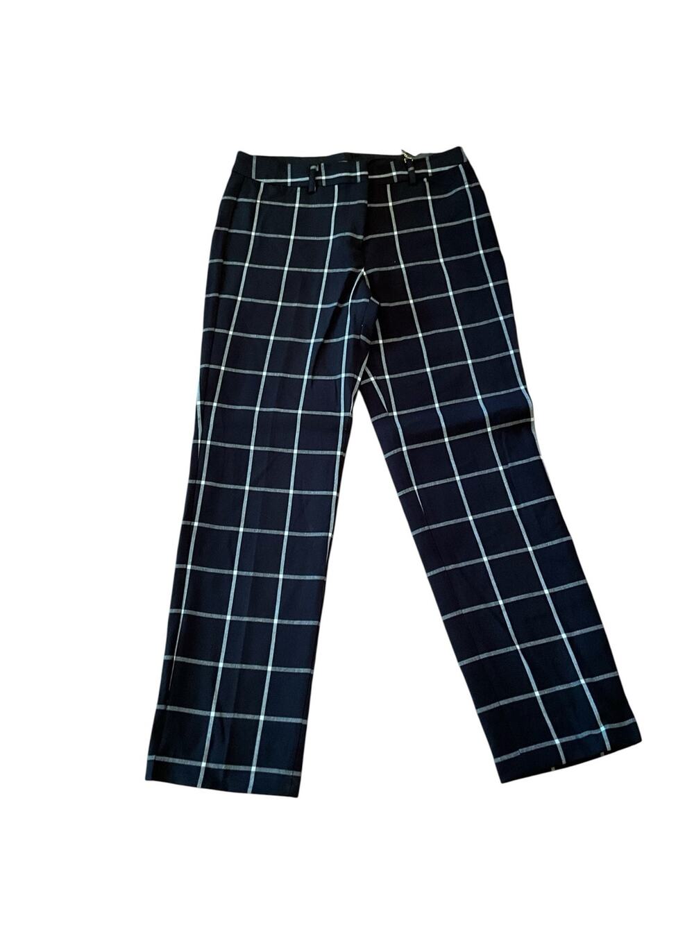 Zac &‎ Rachel Trousers Pants Women's 10 Black White Check Straight Leg